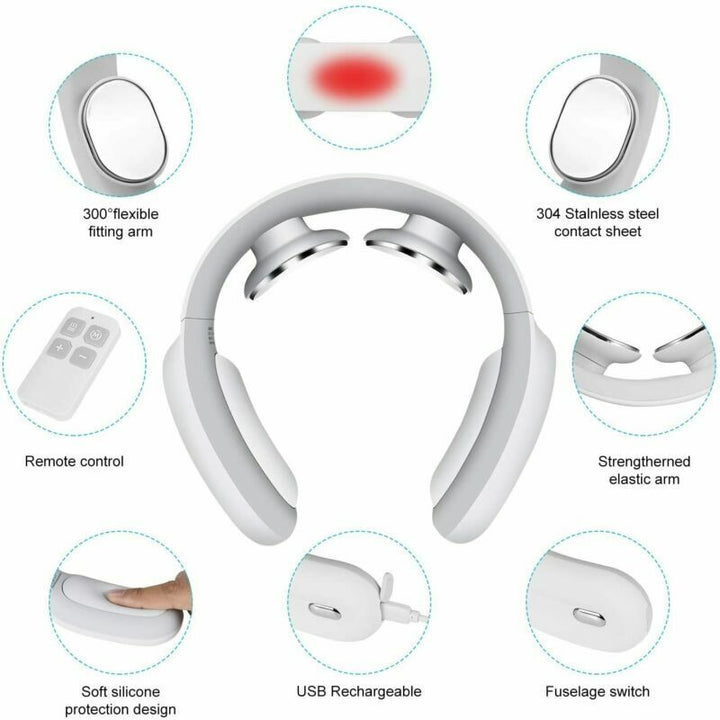 Pulserande &amp; Värme Intelligent Nackmassagerare