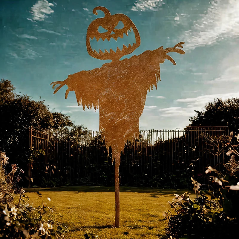 Rustik Skrämmande Pumpa Skärrgårdsdekoration för Halloween
