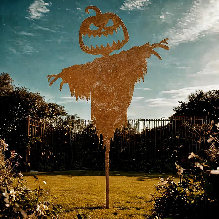 Rustik Skrämmande Pumpa Skärrgårdsdekoration för Halloween