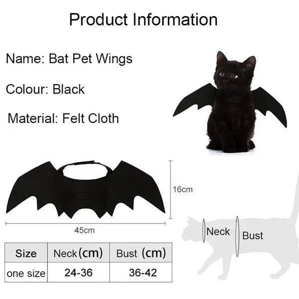Fladdermusvinge Halloween-kostym för husdjur