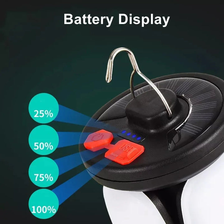 Solenergi USB Fällbar Blad Campinglampa