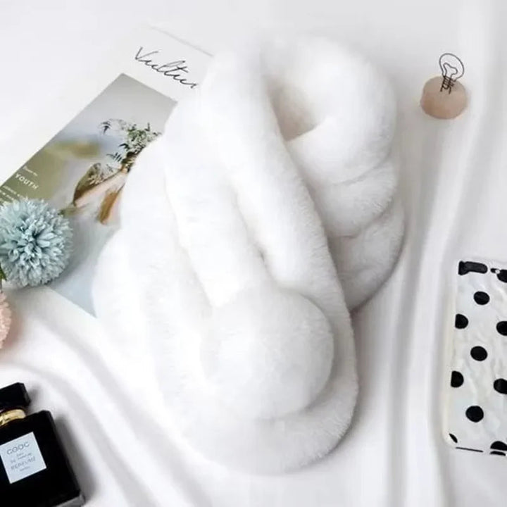 Plush Faux Fur Vinterhalsduk