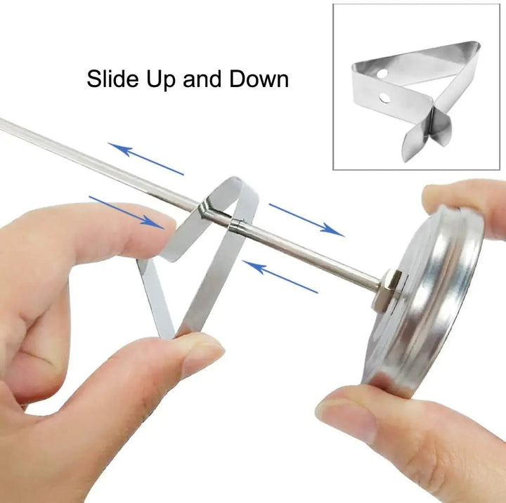 Stainless Steel Djupfritös Termometer med Lång Probe