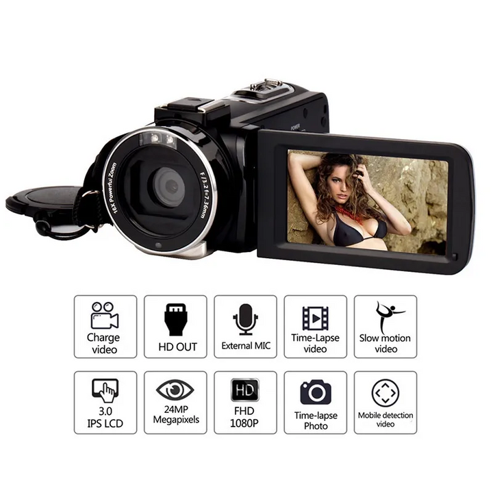 4K Videokamera Videokamera YouTube Vlogging WiFi 48MP Kamera