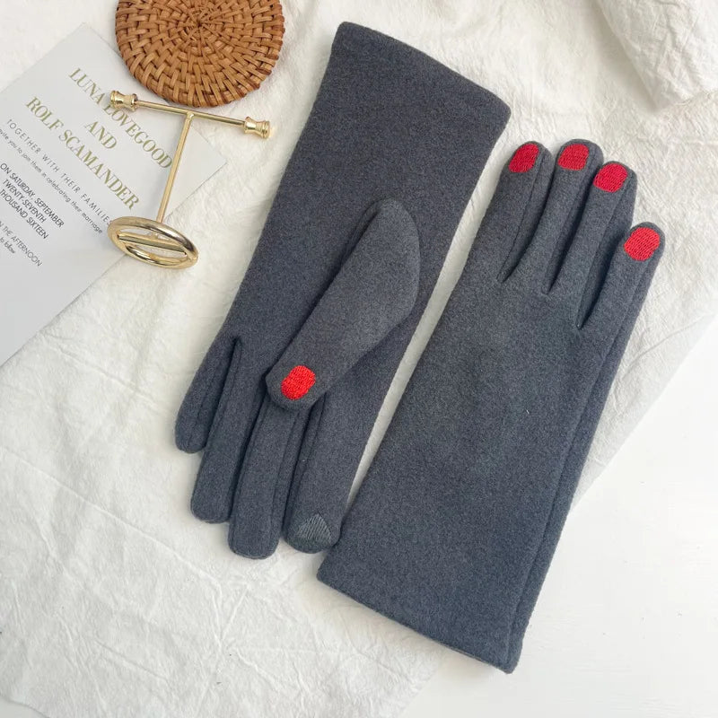 Touch Screen Vinterhandskar med Nagellack Design