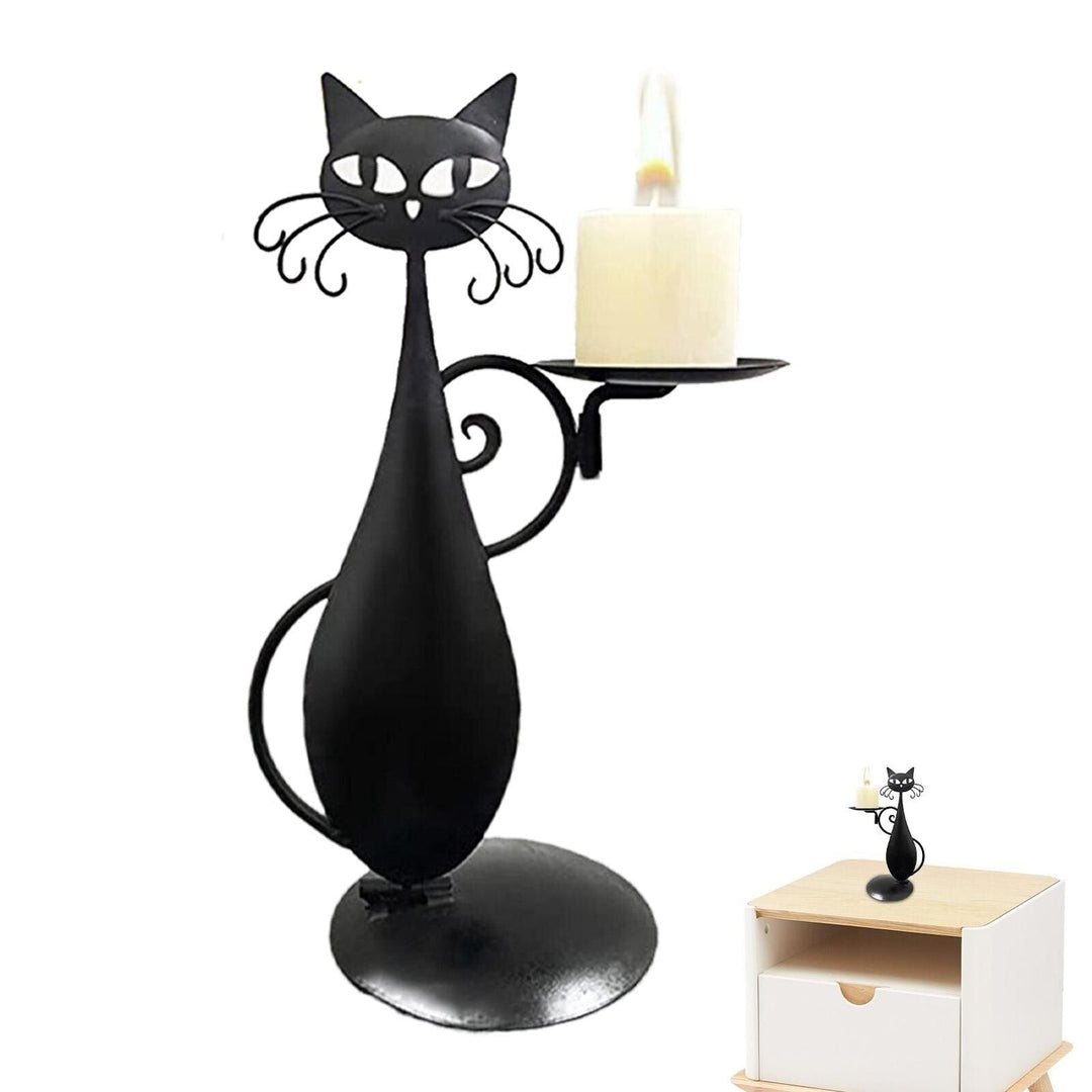 Svart Katt Ljusställ