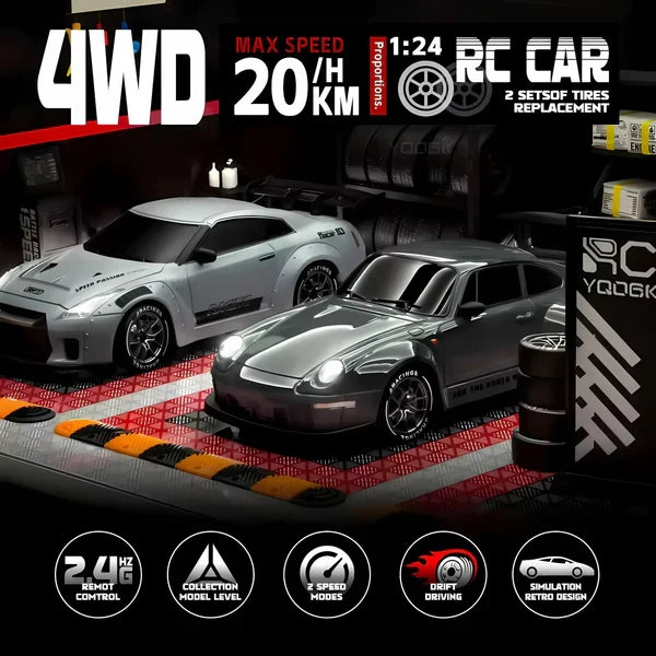 Retro Drift Master – 4WD RC Bil med LED-lampor