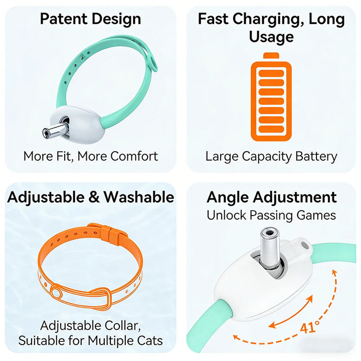 Interaktiv Laser Katt Halsband med USB Laddning