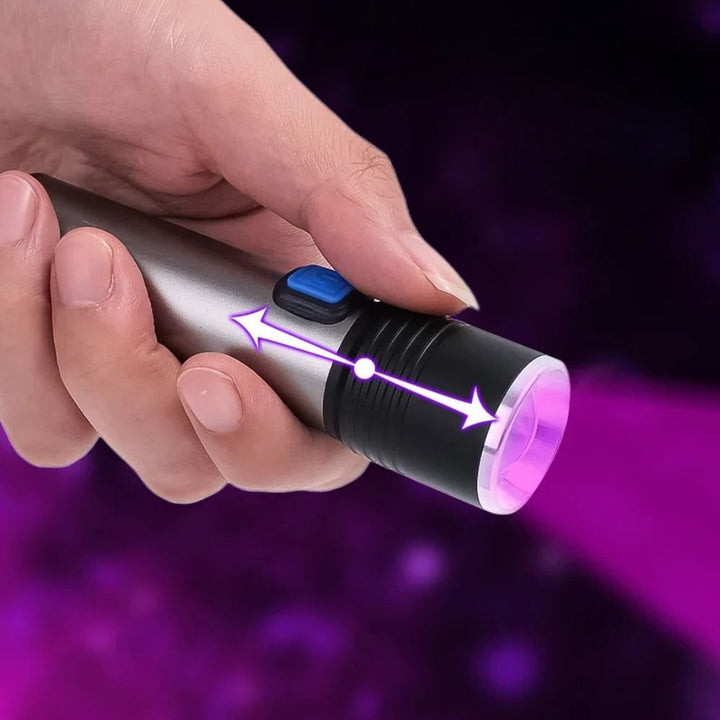 Handhållen svartlampa UV ultraviolett urinavkänning ficklampa