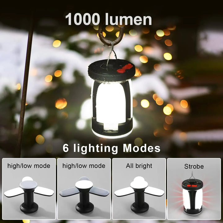 Solenergi USB Fällbar Blad Campinglampa