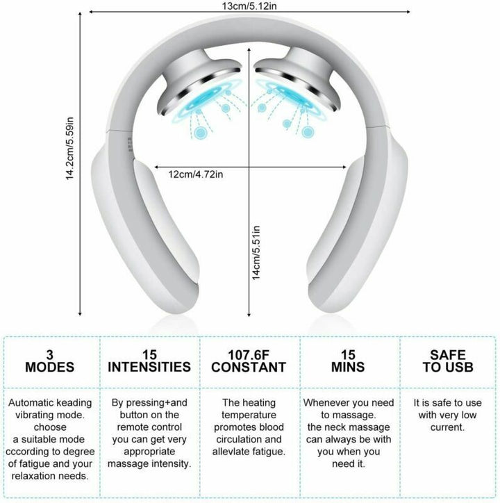 Pulserande &amp; Värme Intelligent Nackmassagerare