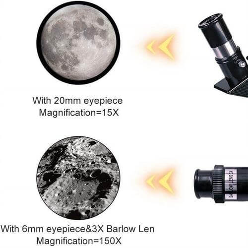 Professionellt Astronomiskt Teleskop - Månskådning med Stativbord - 150x Zoom
