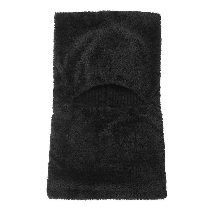 Stickad Beanie Balaclava med Visir