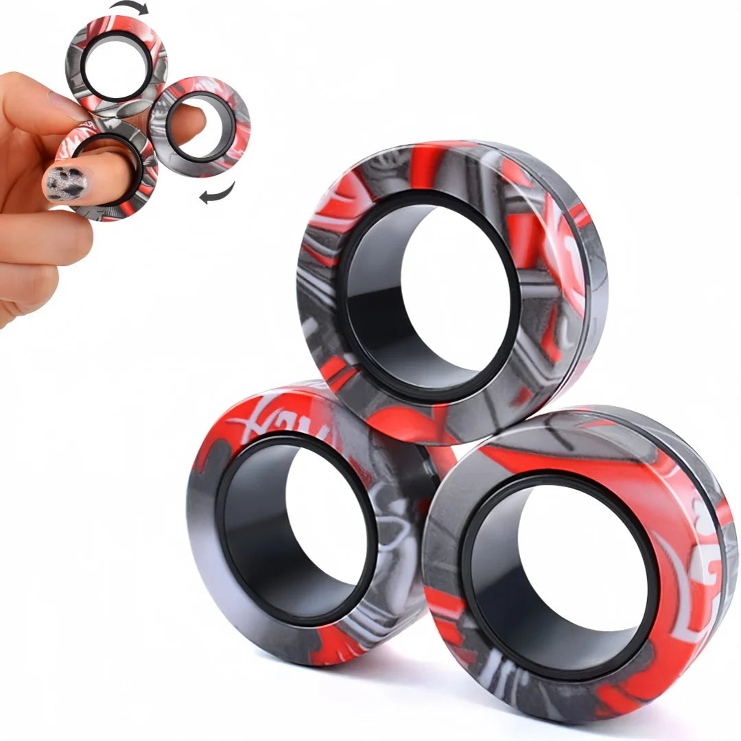 Magnetisk Fidget Ring Spinner Set