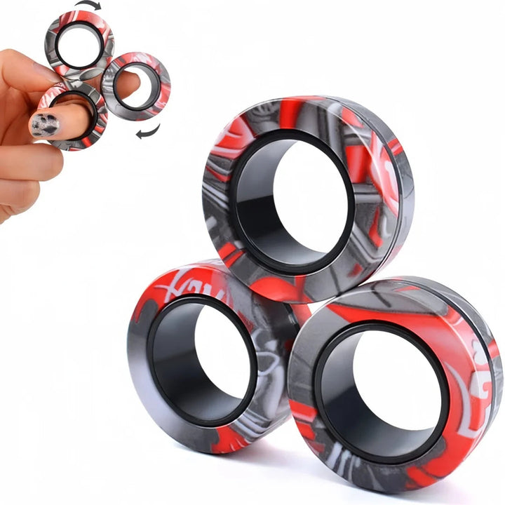 Magnetisk Fidget Ring Spinner Set