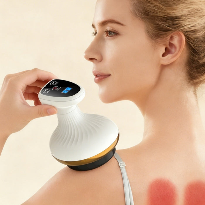 Bravik Elektrisk gua sha- och koppningsmassage med värme, sladdlös