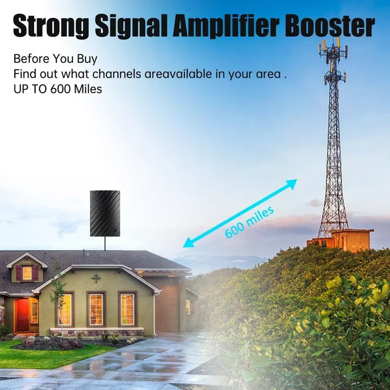 Lång räckvidd inomhus HDTV 4K digital antenn 600 miles