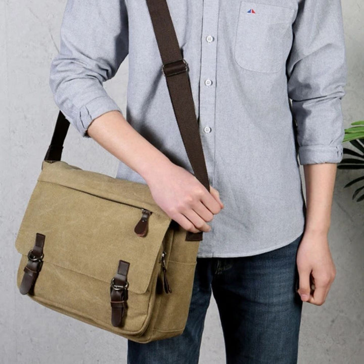 Herr Canvas Satchel Messenger Sling Bag