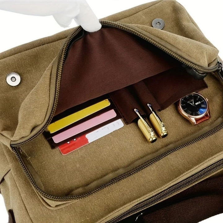 Herr Canvas Satchel Messenger Sling Bag