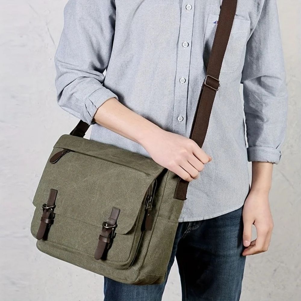 Herr Canvas Satchel Messenger Sling Bag