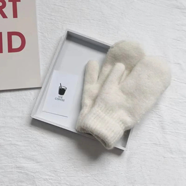 Cashmere Stickade Vantar Vinter för Kvinnor