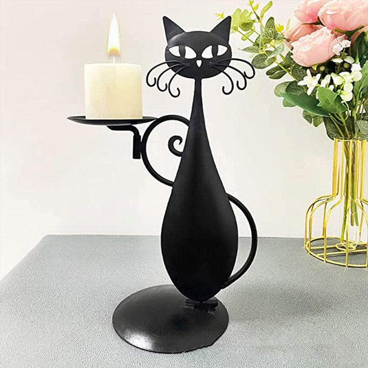 Svart Katt Ljusställ