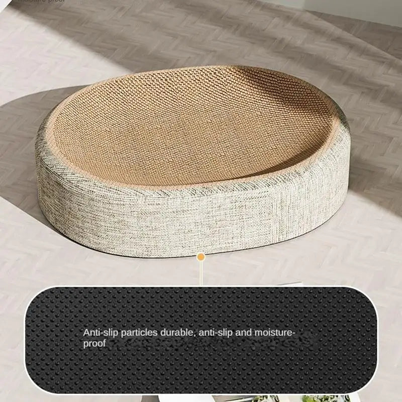 Oval Sisal 2 i 1 Katt Klösbädd