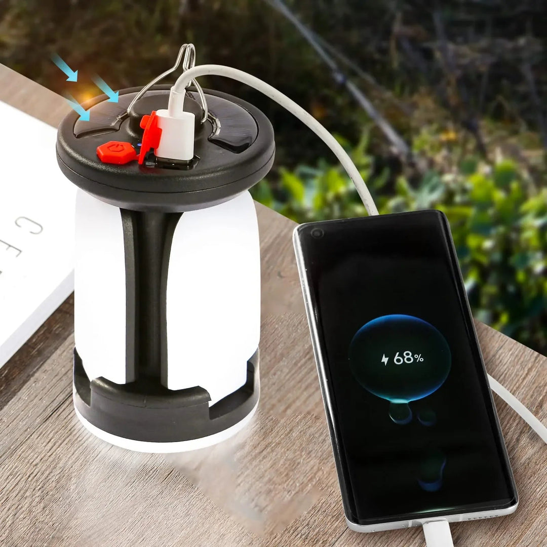 Solenergi USB Fällbar Blad Campinglampa