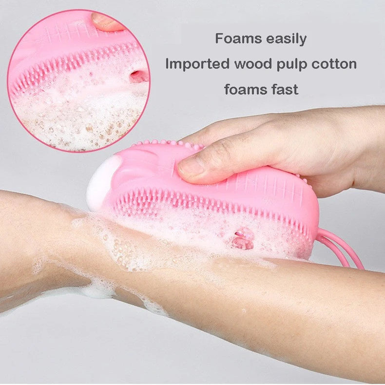 Silicone Body Scrubber med Tvålpump