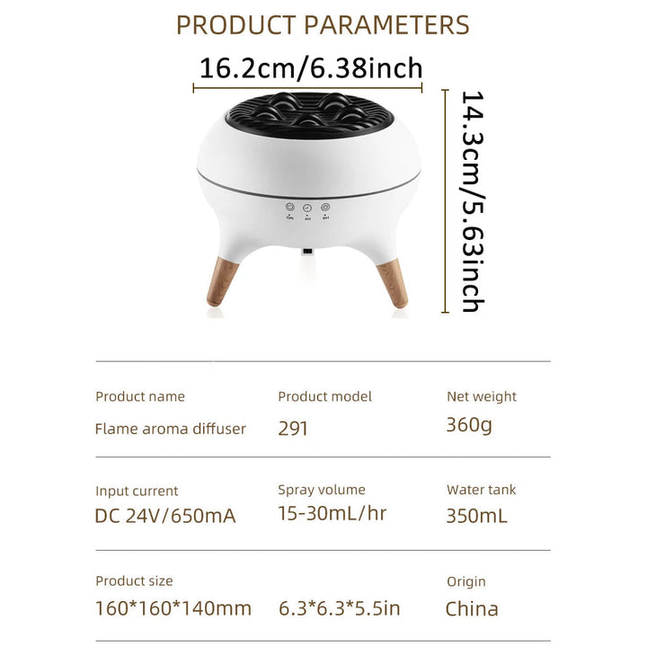 Dynamisk Manet Flamma Aromadiffusor