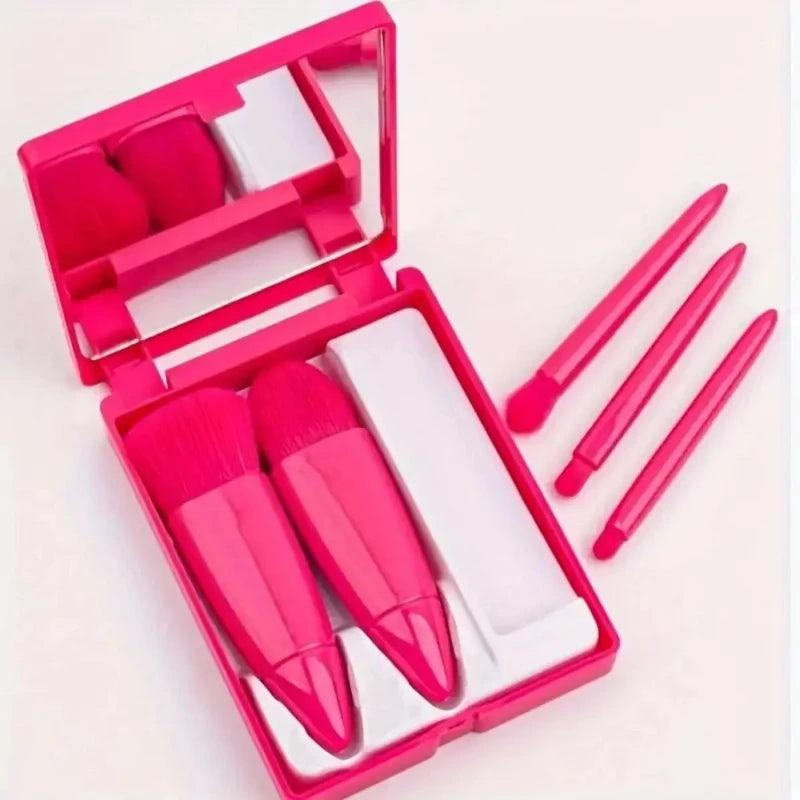 Mini Makeup Borstsats med Spegel