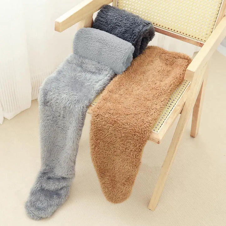 Mysiga Fleece Vinterstrumpor Långa Varma Strumpor