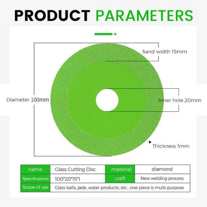 Glaskapnings diamantdisk