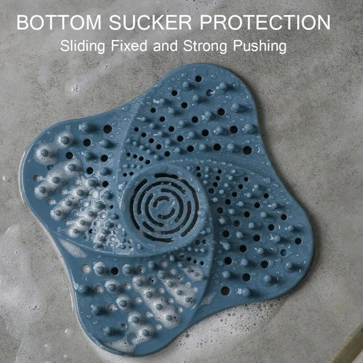 Anti-blockerande spiral duschavlopp hårfångare