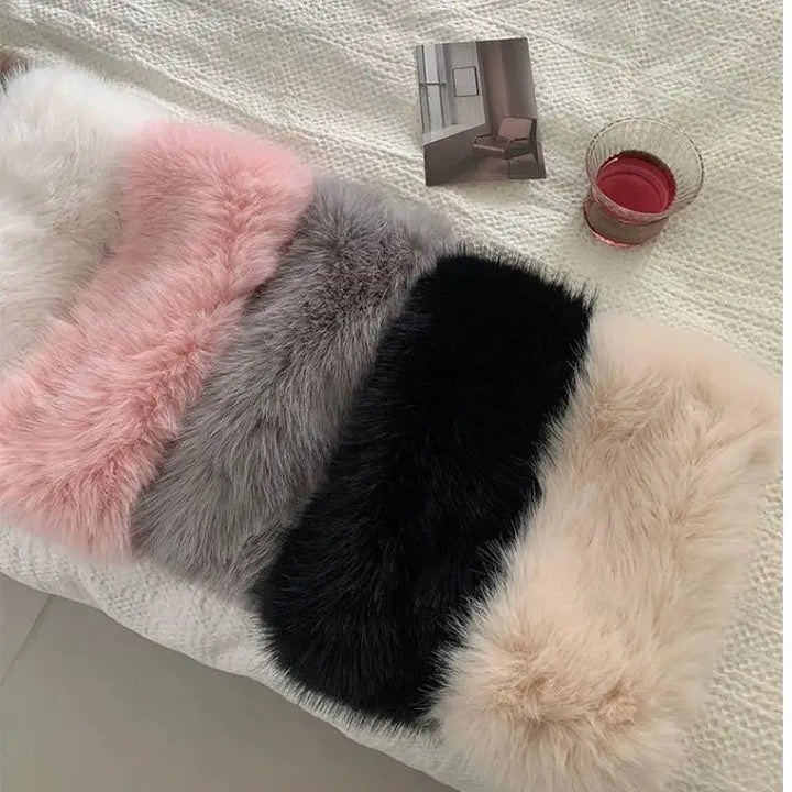 Fuzzy Fuskpäls Huvudband för Damer