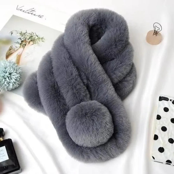 Plush Faux Fur Vinterhalsduk