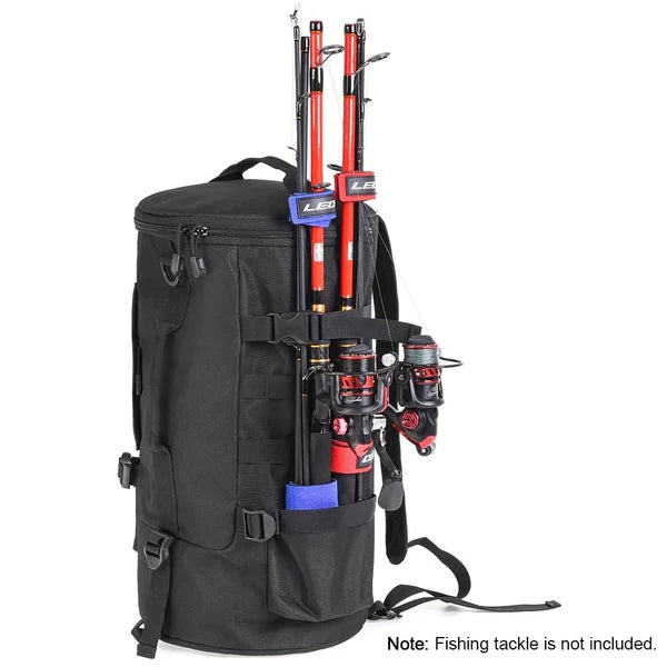 Fisketackle Ryggsäck Tackle Box Organiser med Spöhållare