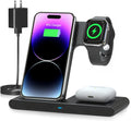 3 I 1 Trådlös Snabbladdare Ställ För iPhone, Apple Watch Och AirPods