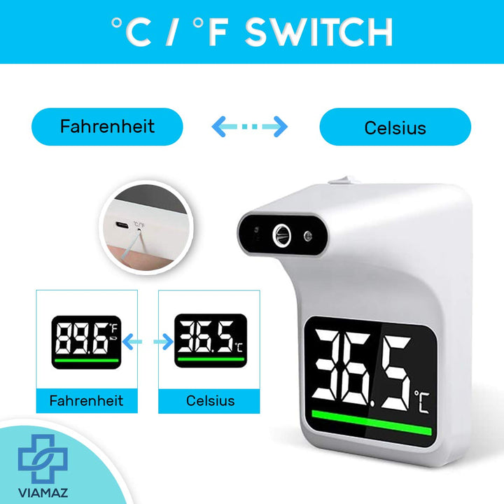 Kontaktlös Väggmonterad Panntermometer