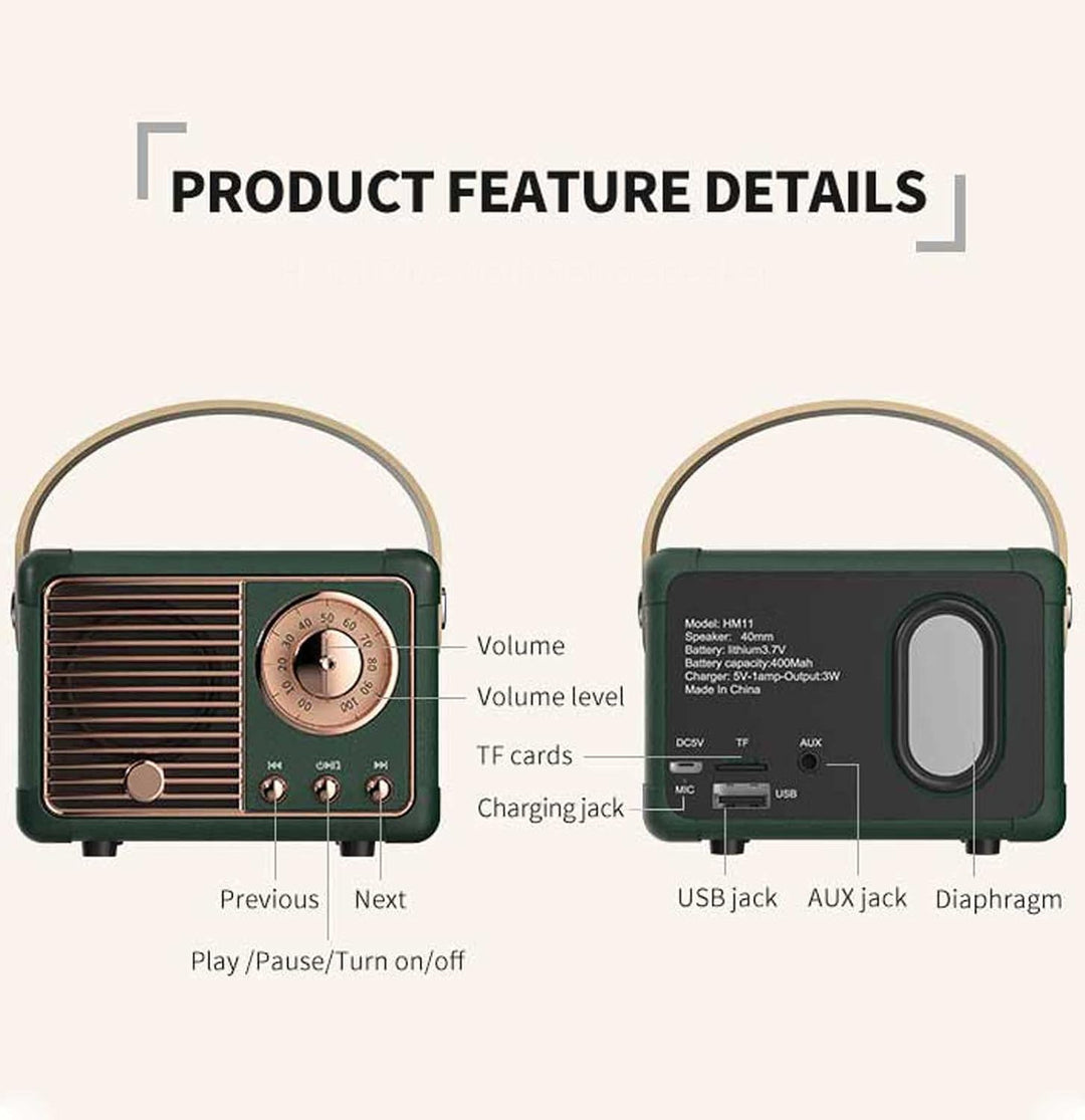 Retro Bluetooth-högtalare