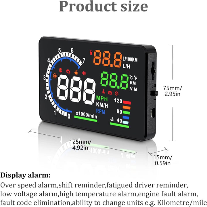 Head Up Display Bil (HUD) P8