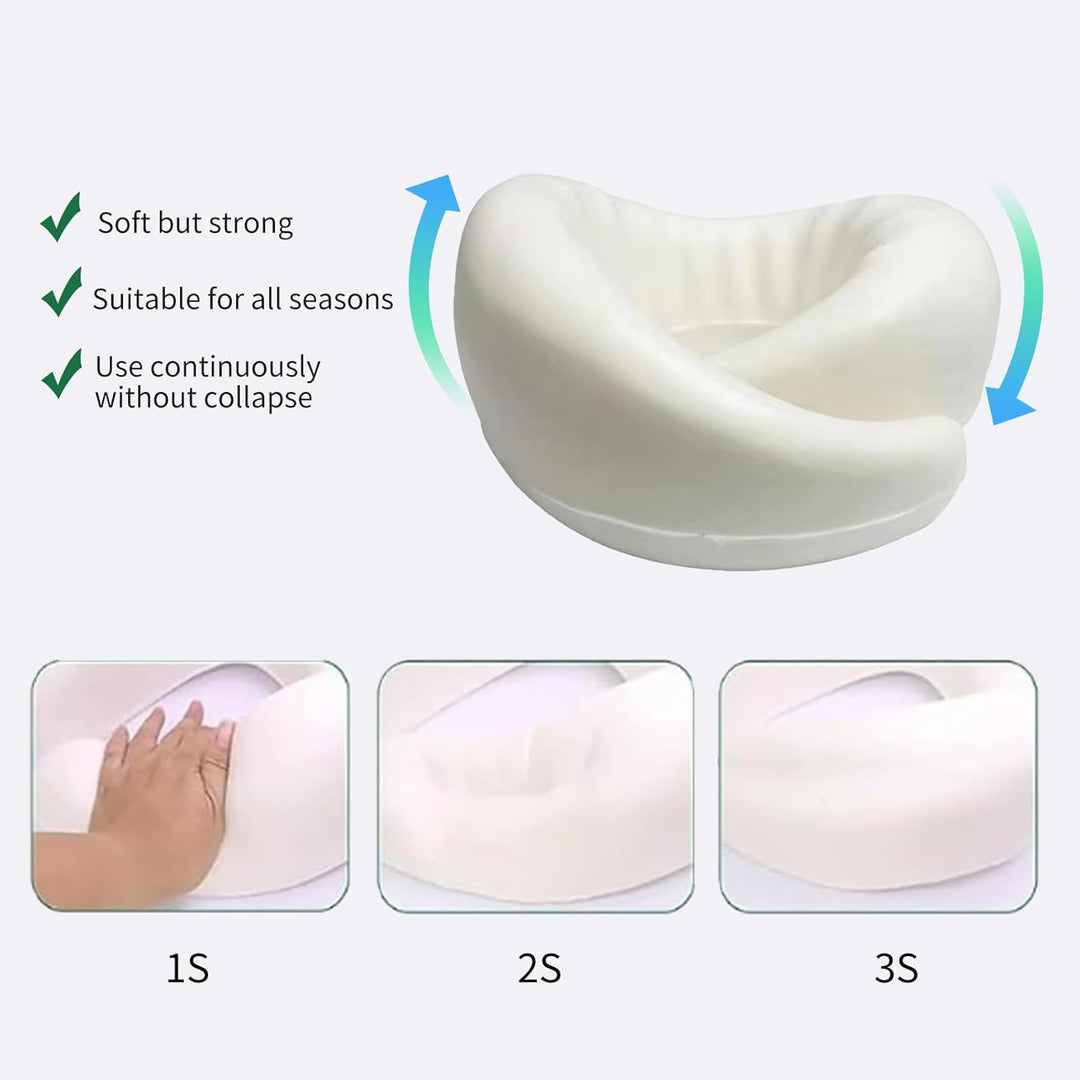 Ergonomisk Resekudde för Nacken – Minnesfoam Stöd för Flygplan &amp; Bil