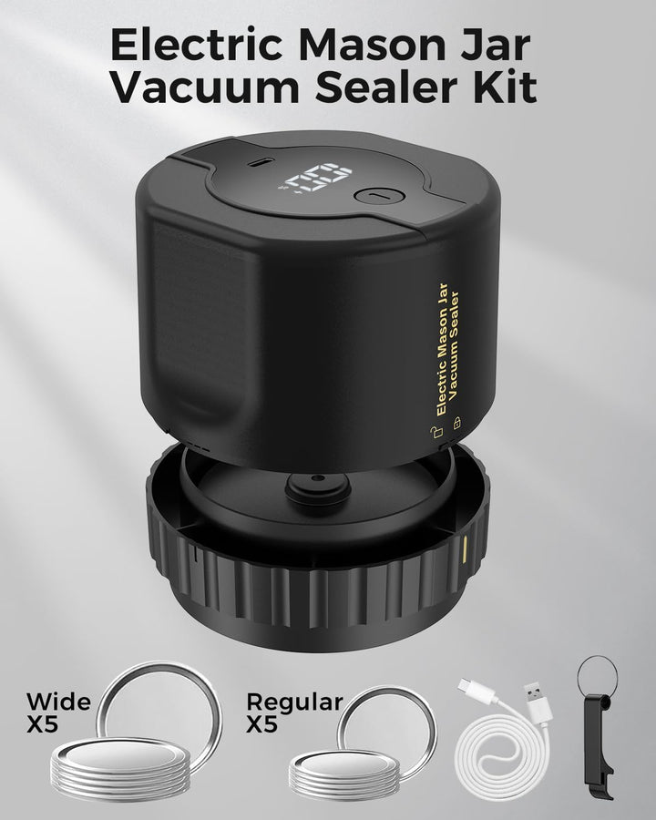 Mason Jar Elektrisk Vakuum Förslutare Kit