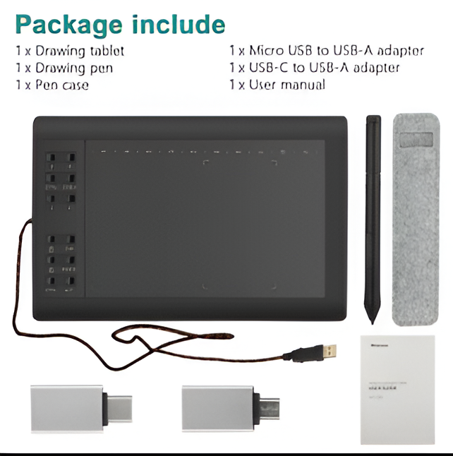 Grafiktablet Ritplatta Digital Penna