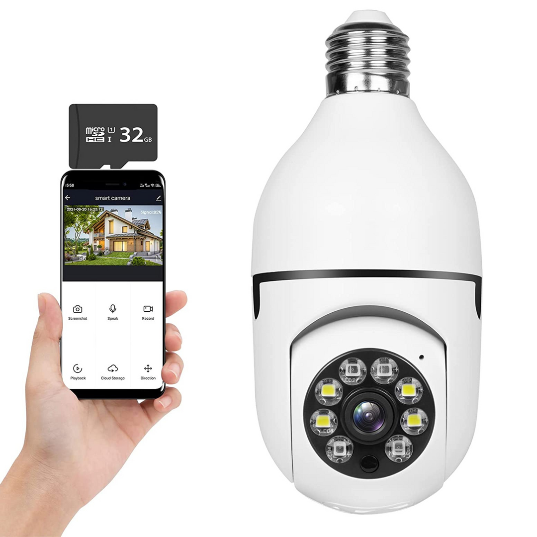 Smart Wifi Inomhus / Utomhus Lampa Säkerhetskamera