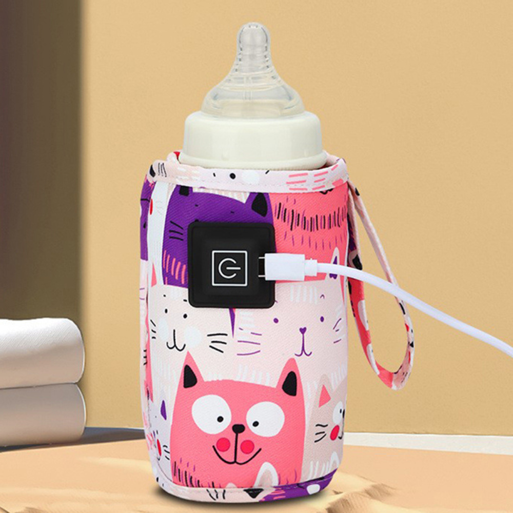 Bärbar USB-drivet babyflaskvärmare
