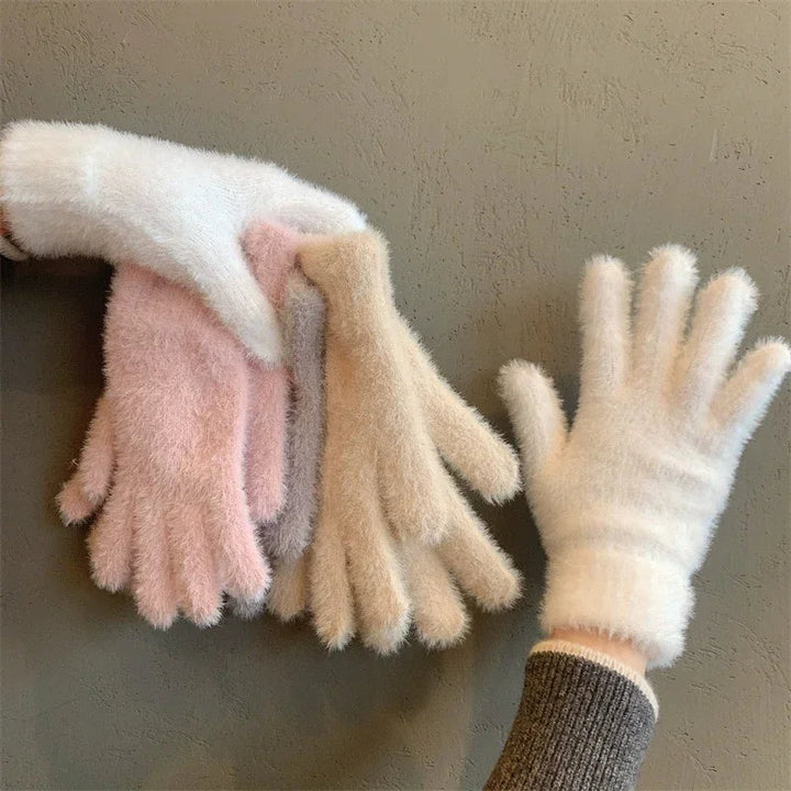 Mjuka Plysch Vinterhandskar för Damer