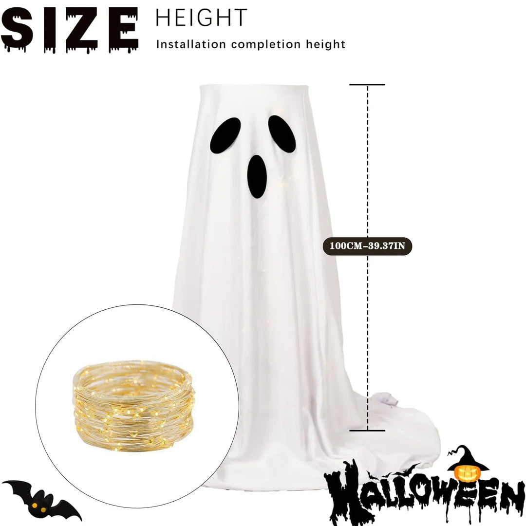 Upplyst Halloween Godisskål Ställ med Spöke Design