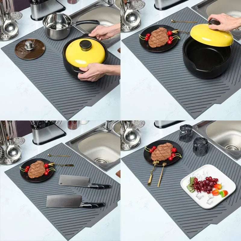 Silicone Disk Torkmatta med Avloppsdesign