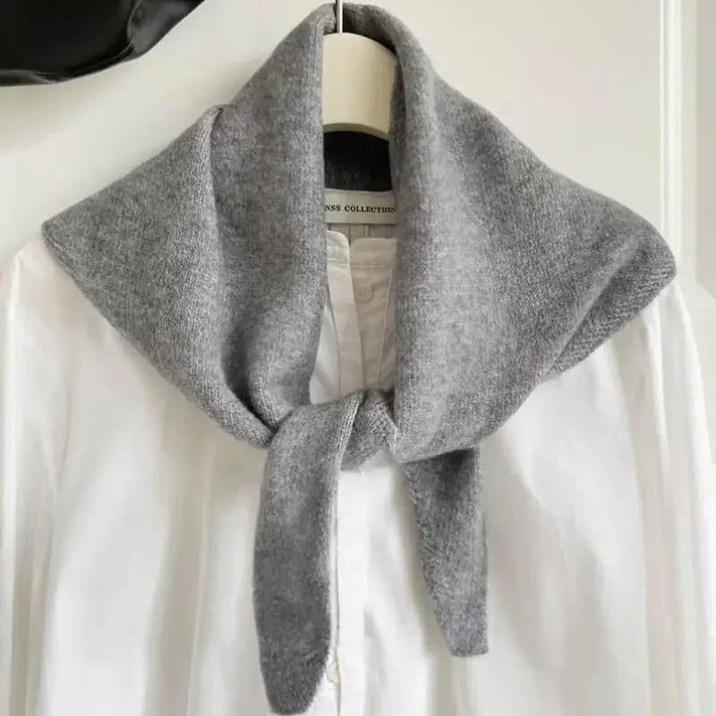 Koreansk stil stickad scarf för vinter kvinnor